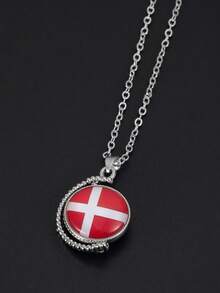 1 Pc Of National Flag Pendant Necklace For Men And Women Couple Lovers , Daily And Street Style National Day Celebration Wearing, Feast Festival Birthday Gift For Brothers Classmates Boyfriend Girlfriend, Retro Unique Traditional Celebrity Style Jewelry - National Flag - View 39