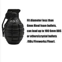 1 件逼真的手榴弹玩具，水晶水珠玩具 - 用于战斗游戏现场模拟战争游戏 - 男女通用 - 黑色 - 查看 7