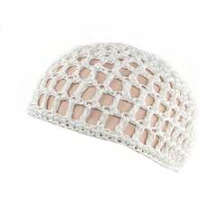 Women Soft Rayon Snood Hat Hair Net Crocheted Hair Net Mix Colorshalloween - 庫菲白色-2件 - 查看 12