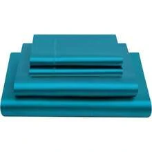 Silky Soft Pink Twin XL Satin Bed Sheets Set, 1 Deep Pocket Fitted Sheet + 1 Flat Sheet + 1 Pillowcase,  In 2025 - Teal - 查看 3