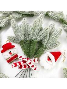 12/24 piezas de ramas artificiales de cedro, recortes de agujas de pino navideñas, adecuadas para rellenar árboles de Navidad, plantas de Navidad de plástico, árboles de Navidad DIY, manualidades de invierno, guirnaldas florales, arreglos florales, adecuadas para decoración de múltiples ocasiones, naturales y realistas, hermosas y versátiles, textura clara, fijación de color estable, alta simulación, decoración de bodas, decoración del hogar, escenario de hotel, accesorios de fotografía