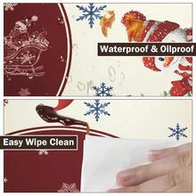Water-Resistant Round Tablecloth With Elastic Edge For 40-44" Tables - Poison-santa - View 10