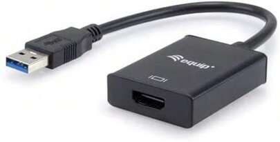  Adaptador gráfico USB Equip 133385 1920 x 1080 pixels preto