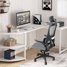 Ergonomic Office Chair, Office Chair, Desk Chair, Ergonomic, Executive Chair For Home Office, 4D Chrome Metal Armrest, Blade Wheels, Ergonomic Chair - 灰色 - 查看 2