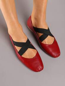 柔软芭蕾平底女式休闲春秋鞋