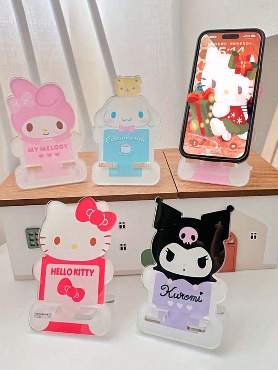 Sanrio 1 pieza Soporte para teléfono móvil de , adorno de  , soporte perezoso de pie, regalo