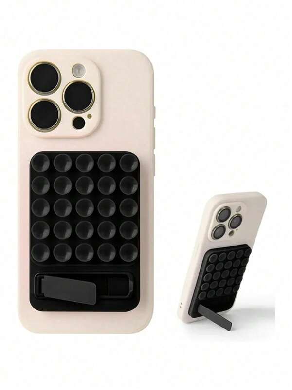 2 In 1 Silicone Suction Strong Adhesive Stand Phone Case For IPhone 15 14 13 12 16 Pro Max Plus S25 S24 Ultra Back Cover