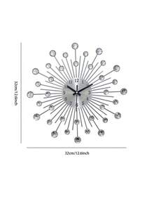创意满天星挂钟，现代简约，15 英寸 (~38cm)/12.6 英寸 (~32cm)/19.3 英寸 (~49cm)/23.2 英寸 (~59cm) 静音铁艺欧式时钟适用于客厅装饰，需要电池，无滴答声，铁艺轻奢时钟适用于客厅、房间和入口的墙壁装饰。,家居装饰,房间装饰