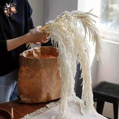 1/2/3/4/5 枝精致的白色花朵，纯白色花卉点缀，质朴别致的家居装饰/婚礼装饰干花