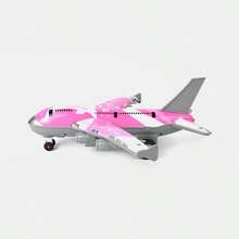 Avión Teledirigido RC Plane Aero con Luces Control Recargable, Auto Avion con Control Remoto RC y luz - Rosa - Ver 6