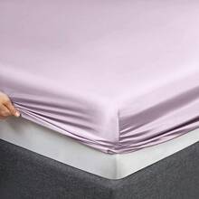 Silky Soft Pink Twin XL Satin Bed Sheets Set, 1 Deep Pocket Fitted Sheet + 1 Flat Sheet + 1 Pillowcase,  In 2025 - 奢華薰衣草 - 查看 8