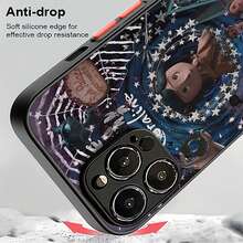 Estuche para teléfono con patrón  What You Wish For Compatible con estuches para teléfonos   17  16 Pro Max  15 Pro Max  13 y  12 Hecho de material de TPU, brinda protección contra golpes y caídas. Es un gran regalo para familiares, amigos, novios, novias y Halloween. - Negro - Ver 6
