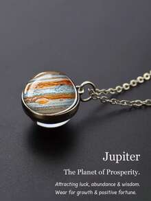 1 Stück Mars & Erde Anhänger Halskette, einzigartiges Geschenkidee für Frauen, Paare, Freunde und Familie