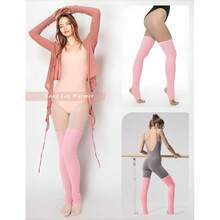 V28 Long Leg Warmer, Women's Men 80s Party Ribbed Knit Dance Sports{"Color_name":"Hole71-CoralPink"} - Multicolor27 - View 5