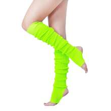V28 Long Leg Warmer, Women's Men 80s Party Ribbed Knit Dance Sports{"Color_name":"Hole71-Flu"} - 多色29 - 查看 1