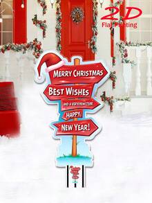 Klassischer, langanhaltend Kunststoff Outdoor Weihnachts- und Neujahrsschilder, ohne Strombedarf, ideal für Feiertags-Gartendekoration