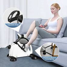 Under Desk Bike Pedal Exerciser Portable Home Exercise Bike Pedal Exerciser Foot Peddler Portable Leg Peddler Portable Cycle Bike Hands Arm Trainer