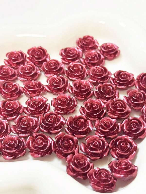 Pearlescent Lacquer Camellia Resin Accessory Production, Flat Bottomed Without Holes, Homemade DIY Phone Case, Cream Glue Earrings, Hair Clip, Headband Decoration