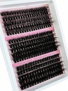 15 包 280 簇蓬松 60+80+100 股 0.07 毫米粗水貂毛睫毛 12-20 毫米混合长度 5D 褶皱俄罗斯卷睫毛延长 戏剧性浓密黑色单簇假睫毛 睫毛簇、睫毛簇、单根睫毛、睫毛、假睫毛 - 黑色 - 查看 13