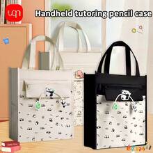 WUQIANNIAN 1 pieza Bolsa con cremallera de gran capacidad para documentos de oficina y negocios, maletín, ligera y durable, simple y elegante, adecuada para el almacenamiento de diversos documentos para la temporada de regreso a clases.