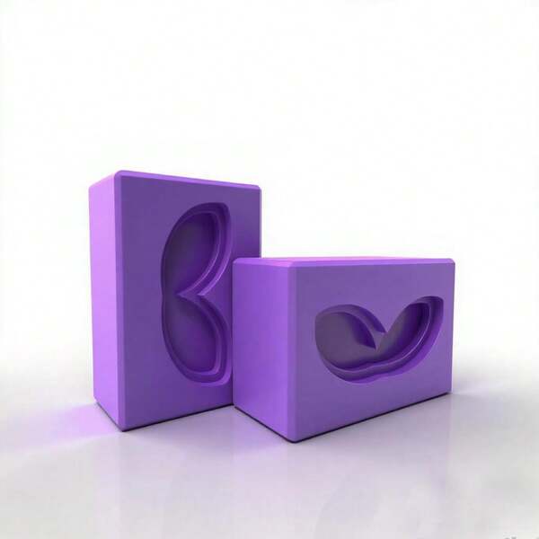 2 Pack Yoga Blöcke mit Handgelenkstütze, EVA-Schaum mit weicher rutschfester Oberfläche für Yoga, Pilates, Meditation, Stabilität, Balance und vertieftes Dehnen