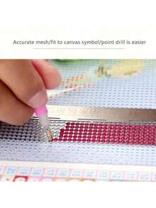 Linijka do malowania diamentami 5D z 240 pustymi kratkami – narzędzie do haftu DIY do okrągłych zestawów do malowania diamentami
