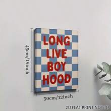 1pc Long Live Boyhood  Framed Wall Art - Canvas Prints Poster, Ready To Hang - Home Decor, Ideal For Home, Office Wall Decor, Family Gift, Living Room Bedroom Wall Decor - 彩色 - 查看 7
