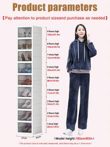 1 件可折叠鞋架，防尘宿舍鞋子收纳可折叠鞋盒，篮球鞋盒，塑料鞋盒，透明入口鞋架，家用鞋柜，鞋子收纳套装 - 彩色 - 查看 3