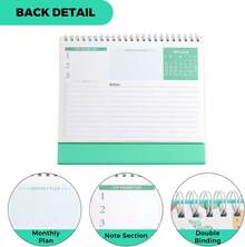 2026-2027 Desk Calendar, Flip Calendar With Stickers, 18 Months From January 2026 To June 2027, Compact And Practical For Home Office (Green Jan. 2026-June 2027) - Green Jan. 2026-jun. 2027 - View 5