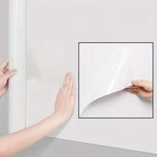 1卷静电吸附白板墙纸 - 非磁性静电吸附墙纸表面，可移除和重新定位的大尺寸书写板，适用于家庭办公室、教室、会议室 - 易于撕贴安装，经久耐用的光滑表面，适用于粉笔、马克笔、白板笔 - 是公告栏和墙面装饰的理想之选 - 彩色 - 查看 9