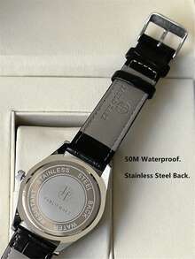 PABLO RAEZ 1pc Man Business Watch Fashion Casual Wristwatch For Gentleman Silver Jewelry Non Tarnish Color Stainless Steel Luxury Black Soft Leather Bracelets Chain Real Bar Scales Calendar Display With Date 50M Waterproof Top Brand New AAA Male Quartz Wristwatch Elegant Clocks Nice Teacher Gifts Hours Friend Or Family Father Presents Fit For Daily Life/Work/Party Decorations Dress Watch Graduation Wedding Presents - 均碼 - 查看 10