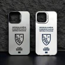 Custodia per passaporto della Repubblica di Sandzak, compatibile con 17, 16, 15, 14, 13, 12, 11 Pro Max e Air, multicolore, opaca, con effetto laser metallico aurora - compatibile con 17, 17 Pro, 17 Pro Max