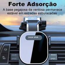 Suporte Celular Carro Veicular Trava Automática anti queda - Preto - Visão 6