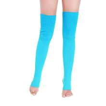 V28 Long Leg Warmer, Women's Men 80s Party Ribbed Knit Dance Sports{"Color_name":"Hole71-2(Lakblue+Rose)"} - 多色18 - 查看 4