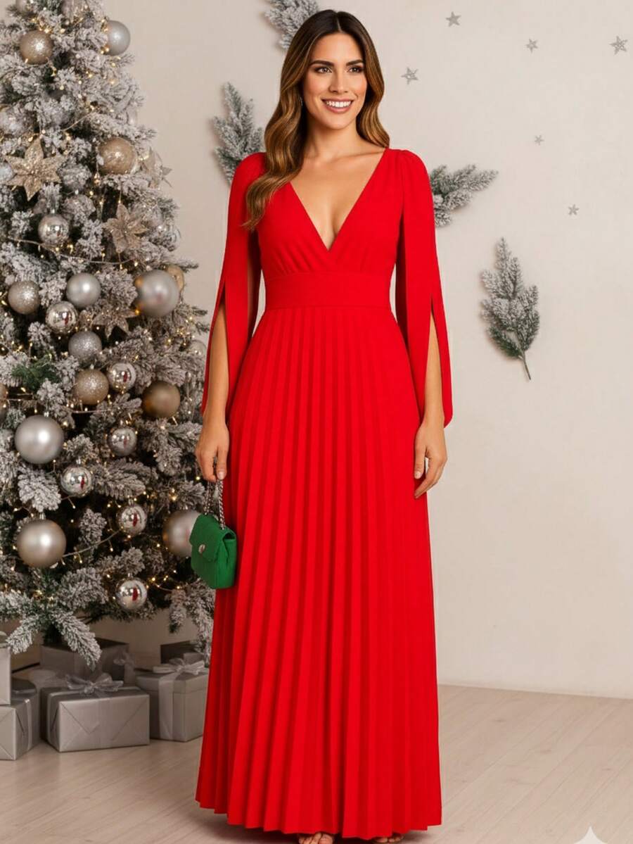 Women Dresses - Red - View 1