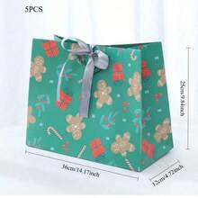 蝴蝶结礼品袋，圣诞平安夜礼品手提袋，纸袋，礼品袋 - 彩色 - 查看 15