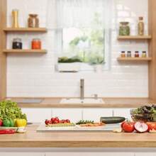 Tabla de cortar de vidrio templado, duradera, resistente a roturas, apta para lavaplatos, vidrio transparente con pies de goma, resistente a los araazos, resistente al calor, antideslizante, extragrande de 12x 16 pulgadas - 30,5 cm de largo x 20,3 cm de ancho - Ver 7