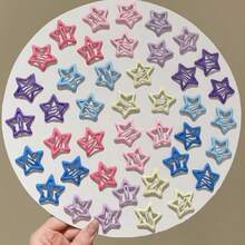 30 Pieces Per Pack Star Hair Clips 2000s Y2K Snap Hair Barrettes Non Slip Star Hair Accessories Pink Metal Hair Clips For Girls Women Street Tiaras Claw Clips, School Stuff - Nhiều màu - Xem 5