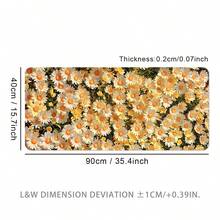 Alfombrilla de ratón con diseño de margarita grande, alfombrilla de escritorio para juegos, alfombrilla de teclado grande, lavable, con base de goma, borde cosido, regalo de alfombrilla de ratón, protector de escritorio, almohadilla de estudio, disponible en múltiples tamaños, alfombrilla de teclado de computadora, almohadilla para portátil