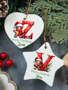 Customized Christmas Decorations With Your Name, Personalized 2026 Home Christmas Decorations, Customizable Letter Christmas Tree Decorations, Christmas Home Decorations, Customized Christmas Gifts, Christmas, Gingerbread Men, Merry Christmas, 2026. - Style B - View 6
