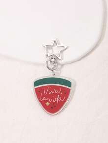 1/3pcs Shiny Watermelon Elegant Keychain Pendant, Viva La Vida Cute Fruit Keychain Pendant, Creative Bag Charm, Star Watermelon Keychain, Christmas Keychain Gift Bag Charms Car Accessories Teacher Friend Sister Gift Ideas - Multicolor - View 11