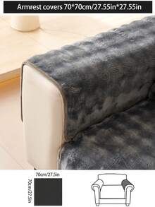 1 件加厚保暖沙发垫套，现代简约防滑毛绒沙发座垫，防尘可洗沙发套，柔软防褪色，宠物友好，适合 L 型沙发和 1/2/3/4 座沙发，适用于卧室、办公室、客厅 - 深灰色 - 查看 14