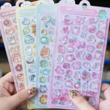 3D Acrylic Diamond Rhinestone Stickers, Cartoon Cute Decorative Stickers For Girls