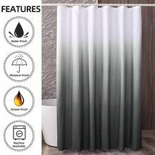 YI & ZE Black Ombre Shower Curtain Sets For Bathroom Accessories Fabric Polyester Waterproof Modern Shower Curtain Liner With 12 Hooks W72xL72{"Color_name":"Black","Size_name":"72\"Wx72\"L(Packof1)"} - 多色17 - 查看 8