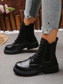 Women's Ankle Boots Are Fashionable, Casual And Comfortable, Suitable For Commuting And Leisure Occasions. - Black - View 3