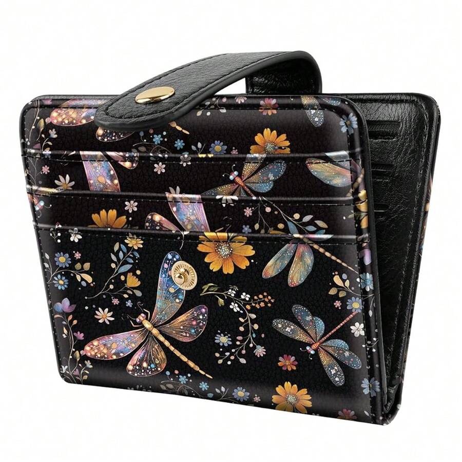 Small Wallets For Women Slim Minimalist For Bifold Credit Card Holder For Pocket Or Purse, Dragonfly{"Color_name":"Dragonfly"} - 多色11 - 查看 1