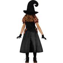 KIWI Fantasia de Bruxa Laranja para Meninas, Fantasia Completa com Tema de Halloween, Elegante e Colorida com Vestido Estampado e Chapéu Decorativo, Ideal para Festas e Celebrações - Frete GRÁTIS ✅ Entrega em 24/48 horas para Espanha (continental) - Multicolorido - Ver 3