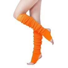 V28 Long Leg Warmer, Women's Men 80s Party Ribbed Knit Dance Sports{"Color_name":"Hole71-Orange"} - 多色19 - 查看 3