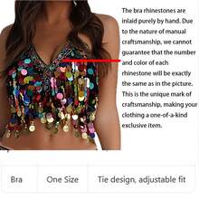 Performance Dance Hip Accessory With Dangling Coins, Belly Dance Scarf - Black - View 9