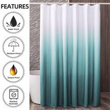 Teal Blue Ombre Shower Curtain Sets For Bathroom Accessories Fabric Polyester Waterproof Modern Shower Curtain Liner With 12 Hooks W72xL72{"Color_name":"TealGreen","Size_name":"72\"Wx72\"L(Packof1)"} - 多色18 - 查看 8